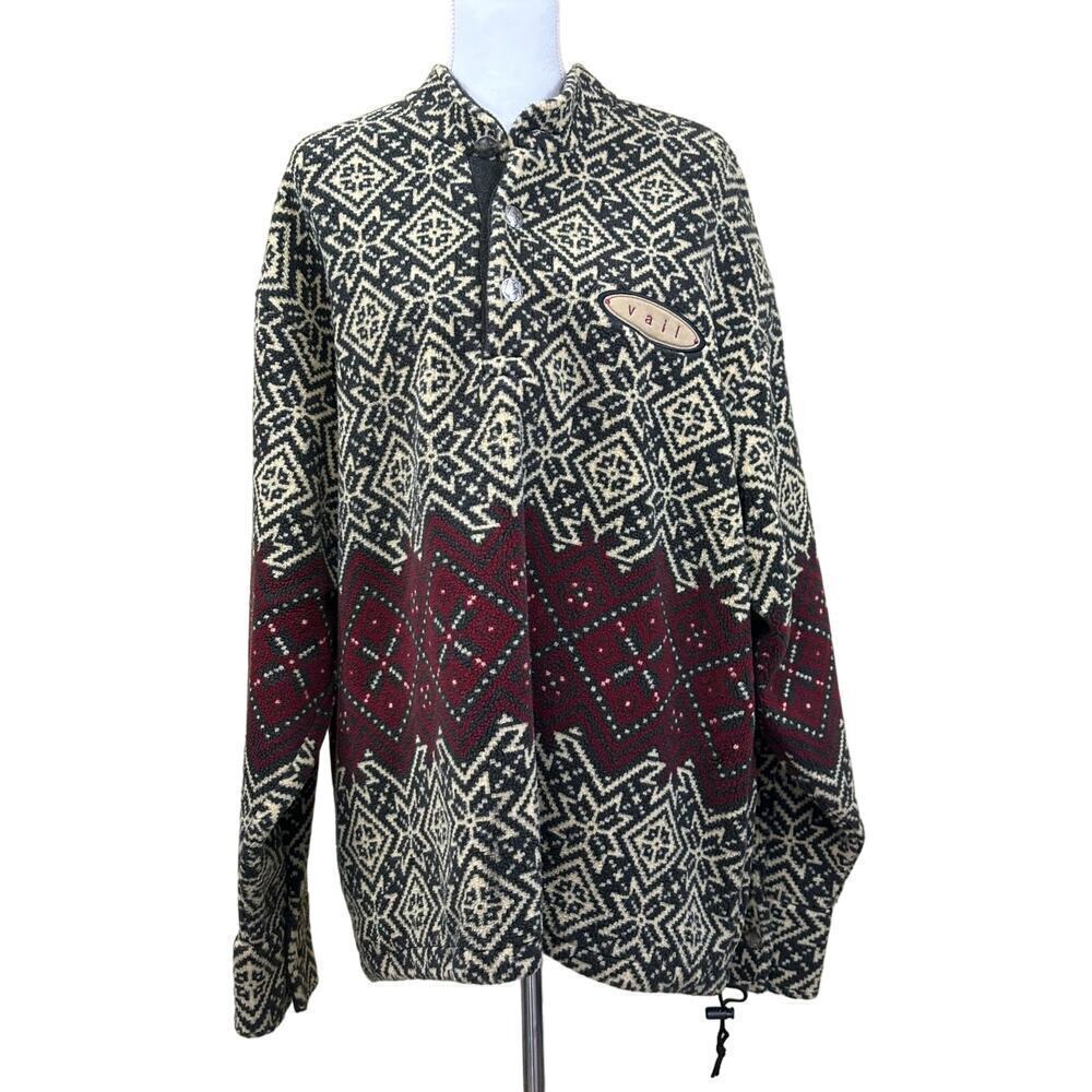 SCI Englewood, Colorado Vail‎ fleece sweater, XL, skiing, outdoors, cabincore